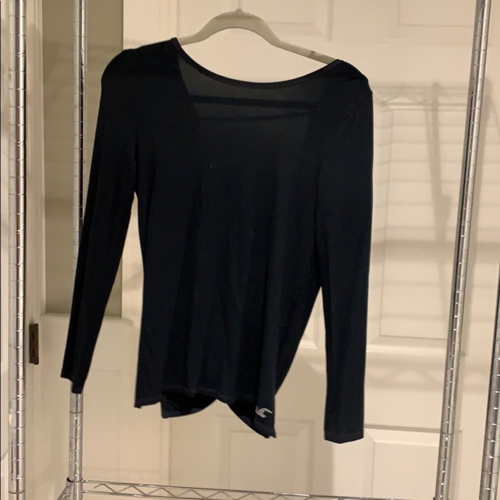 Black open back long sleeve